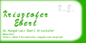 krisztofer eberl business card